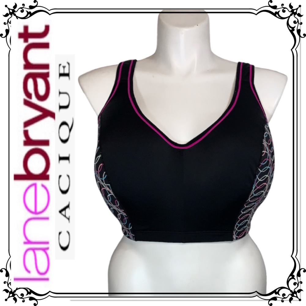 LANE BRYANT ⭐️SPORT by CACIQUE ⭐️ No Wire Medium Support Sports Bra (44H)